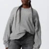 Relaxed Knitted Sweater – Grey Melange Relaxed Knitted Sweater – Grey Melange