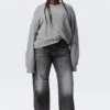 Relaxed Knitted Sweater – Grey Melange Relaxed Knitted Sweater – Grey Melange