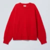Relaxed Knitted Sweater – Red Relaxed Knitted Sweater – Red