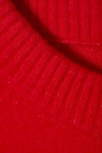 Relaxed Knitted Sweater – Red