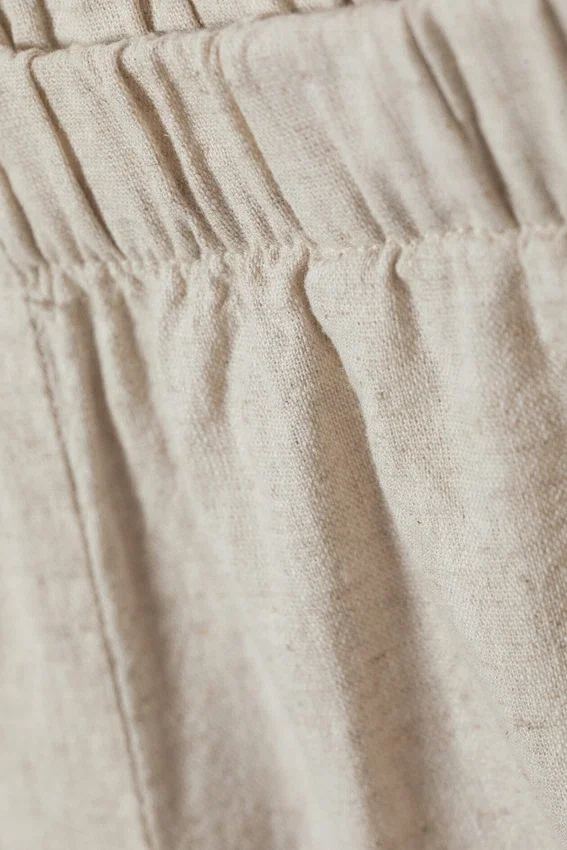 Relaxed Linen Blend Shorts – Ecru Relaxed Linen Blend Shorts – Ecru