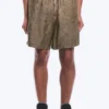 Relaxed Linen Drawstring Shorts – Dark Brown Melange Relaxed Linen Drawstring Shorts – Dark Brown Melange