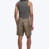 Relaxed Linen Drawstring Shorts – Dark Brown Melange Relaxed Linen Drawstring Shorts – Dark Brown Melange
