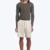 Relaxed Linen Drawstring Shorts – Ecru Relaxed Linen Drawstring Shorts – Ecru
