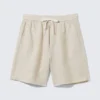 Relaxed Linen Drawstring Shorts – Ecru Relaxed Linen Drawstring Shorts – Ecru