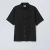 Relaxed Linen Short Sleeve – Black Relaxed Linen Short Sleeve – Black
