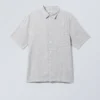 Relaxed Linen Short Sleeve – Dusty Grey Relaxed Linen Short Sleeve – Dusty Grey