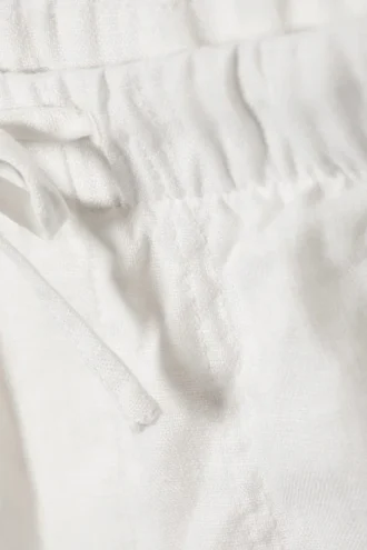 Relaxed Linen Trousers – Dusty White