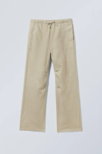 Relaxed Linen Trousers – Ecru Relaxed Linen Trousers – Ecru