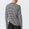 Relaxed Long-Sleeved Cotton T-Shirt – Black & White Stripes Relaxed Long-Sleeved Cotton T-Shirt – Black & White Stripes