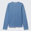 Relaxed Long-Sleeved Pyjama T-Shirt – Blue