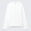 Relaxed Long-Sleeved Pyjama T-Shirt – White
