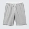 Relaxed Low Rise Terry Bermuda Shorts – Grey Melange Relaxed Low Rise Terry Bermuda Shorts – Grey Melange