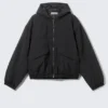 Relaxed Nylon Bomber Jacker – Black Relaxed Nylon Bomber Jacker – Black