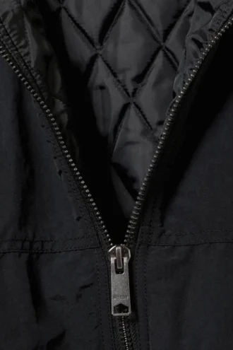Relaxed Nylon Bomber Jacker – Black Relaxed Nylon Bomber Jacker – Black