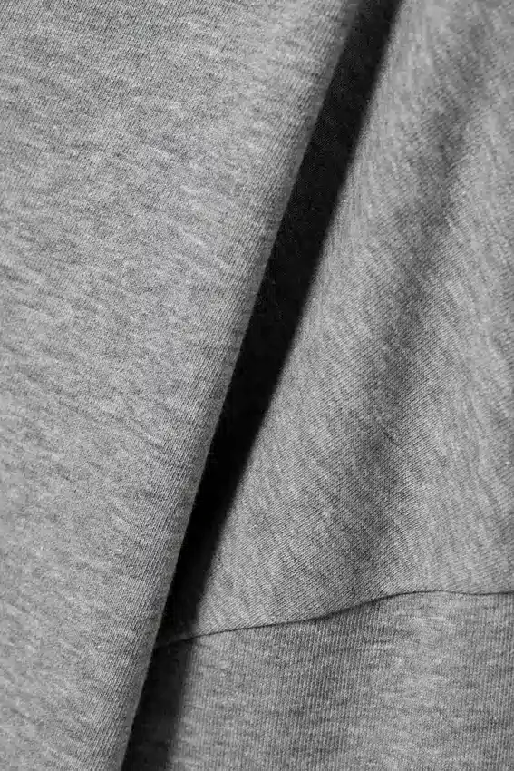 Relaxed Off-Shoulder Terry Pyjama Top – Grey Melange Relaxed Off-Shoulder Terry Pyjama Top – Grey Melange