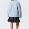 Relaxed Pile Fleece Jacket – Light Blue – Brown Lining Relaxed Pile Fleece Jacket – Light Blue – Brown Lining
