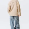 Relaxed Pile Fleece Jacket – Light Dusty Beige Relaxed Pile Fleece Jacket – Light Dusty Beige