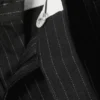 Relaxed Pinstriped Suiting Trousers – Black Pinstripe Relaxed Pinstriped Suiting Trousers – Black Pinstripe