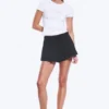 Relaxed Pleated Mini Suiting Shorts – Black Relaxed Pleated Mini Suiting Shorts – Black