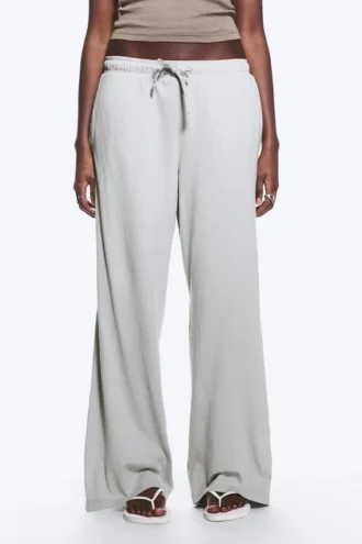 Relaxed Pyjama Trousers – Light Dusty Grey