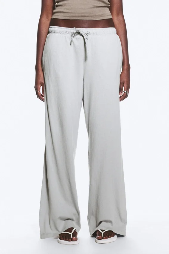 Relaxed Pyjama Trousers – Light Dusty Grey Relaxed Pyjama Trousers – Light Dusty Grey