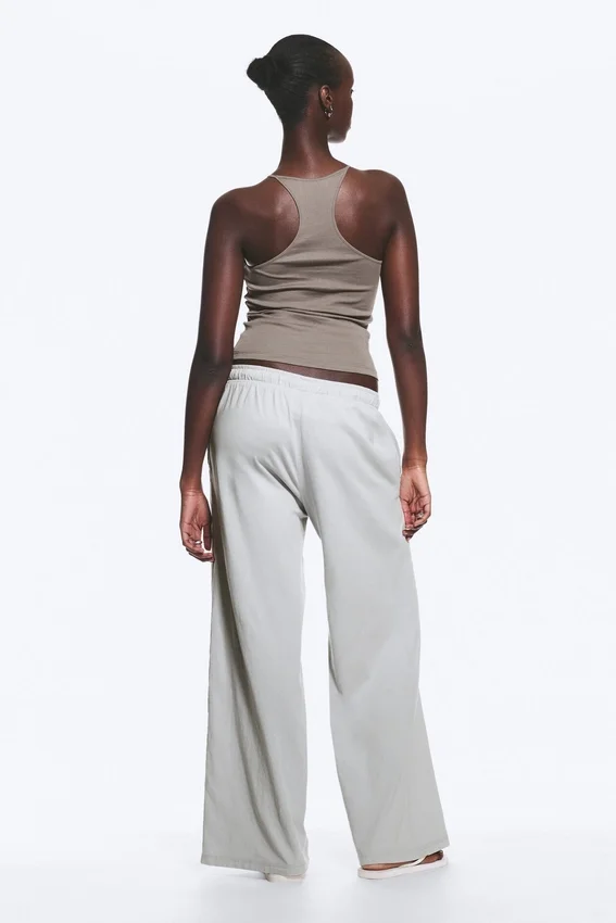 Relaxed Pyjama Trousers – Light Dusty Grey Relaxed Pyjama Trousers – Light Dusty Grey