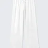 Relaxed Pyjama Trousers – White Relaxed Pyjama Trousers – White