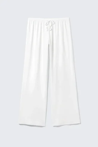 Relaxed Pyjama Trousers – White