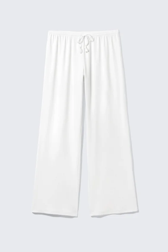 Relaxed Pyjama Trousers – White Relaxed Pyjama Trousers – White