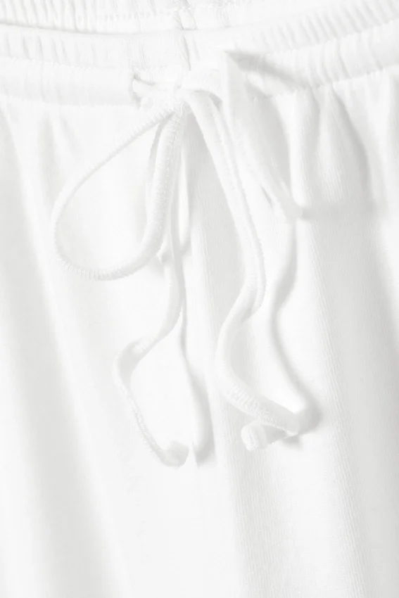 Relaxed Pyjama Trousers – White Relaxed Pyjama Trousers – White