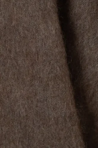 Relaxed Ribbed Crew Neck Sweater – Brown