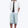 Relaxed Short-Sleeved Linen-Blend Shirt – Dusty White Relaxed Short-Sleeved Linen-Blend Shirt – Dusty White