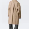 Relaxed Single-Breasted Car Coat – Beige Relaxed Single-Breasted Car Coat – Beige