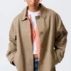 Relaxed Single-Breasted Car Coat – Dusty Mole Relaxed Single-Breasted Car Coat – Dusty Mole