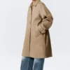 Relaxed Single-Breasted Car Coat – Dusty Mole Relaxed Single-Breasted Car Coat – Dusty Mole