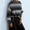 Relaxed Space-Dyed Knitted Cotton Sweater – Black Space Dye Relaxed Space-Dyed Knitted Cotton Sweater – Black Space Dye
