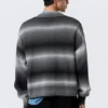 Relaxed Space-Dyed Knitted Cotton Sweater – Black Space Dye Relaxed Space-Dyed Knitted Cotton Sweater – Black Space Dye