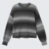 Relaxed Space-Dyed Knitted Cotton Sweater – Black Space Dye Relaxed Space-Dyed Knitted Cotton Sweater – Black Space Dye
