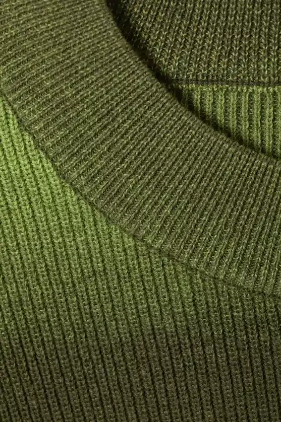 Relaxed Space-Dyed Knitted Cotton Sweater – Green Space-Dye Relaxed Space-Dyed Knitted Cotton Sweater – Green Space-Dye