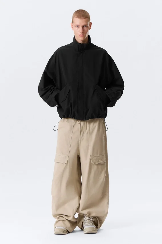 Relaxed Sporty Utility Jacket – Black Relaxed Sporty Utility Jacket – Black