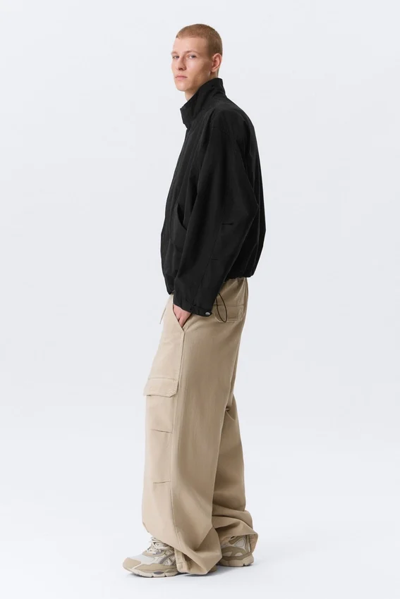 Relaxed Sporty Utility Jacket – Black Relaxed Sporty Utility Jacket – Black