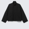 Relaxed Sporty Utility Jacket – Black Relaxed Sporty Utility Jacket – Black