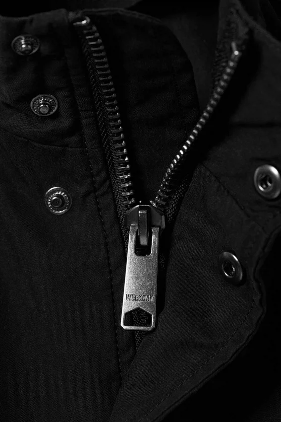 Relaxed Sporty Utility Jacket – Black Relaxed Sporty Utility Jacket – Black