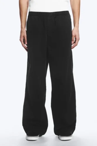 Relaxed Straight Joggers – Black