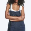 Relaxed Straight Leg Dungarees – Blue Relaxed Straight Leg Dungarees – Blue