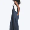 Relaxed Straight Leg Dungarees – Blue Relaxed Straight Leg Dungarees – Blue