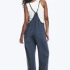 Relaxed Straight Leg Dungarees – Blue Relaxed Straight Leg Dungarees – Blue