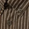 Relaxed Striped Button-Down Shirt – Striped Brown Relaxed Striped Button-Down Shirt – Striped Brown