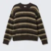 Relaxed Striped Knitted Sweater – Brown Multi Stripes Relaxed Striped Knitted Sweater – Brown Multi Stripes